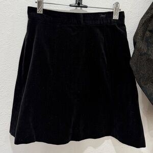Vintage Black Velvet Mini Skirt